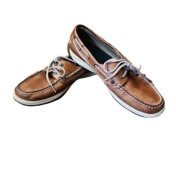Sperry Top Sider Tan Leather Loafers Size 8.5M - Picture 1 of 8